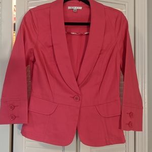 CABI Power Pink Twill Blazer Style # 310 Size 8